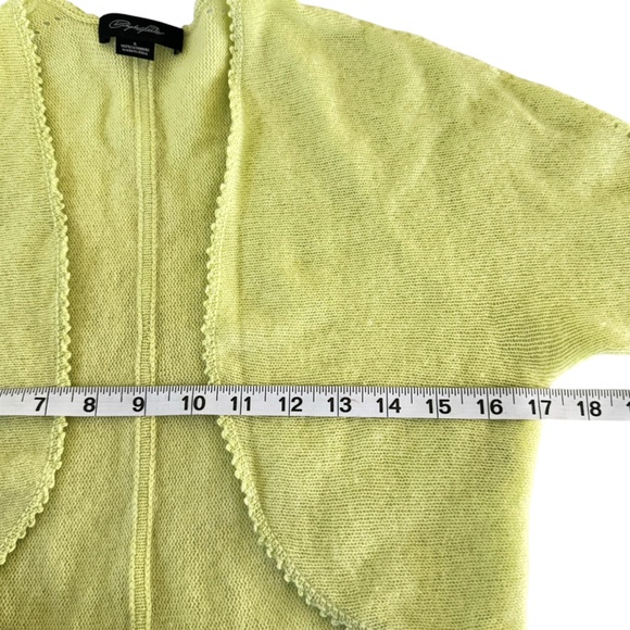 Cristopher Fischer Women's Lime Green 100% Cashmere Cardigan Size S - Picture 5 of 8